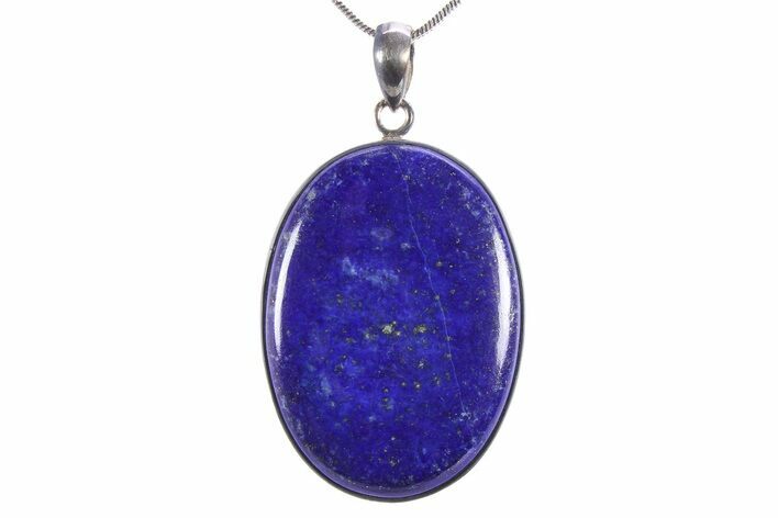 Polished Lapis Lazuli Pendant (Necklace) - Sterling Silver #382901